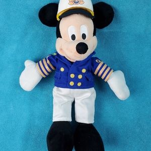 Captain Mickey Mouse Plush Stuffed Animal Toy Walt Disney Cruise Line 12" Plush
